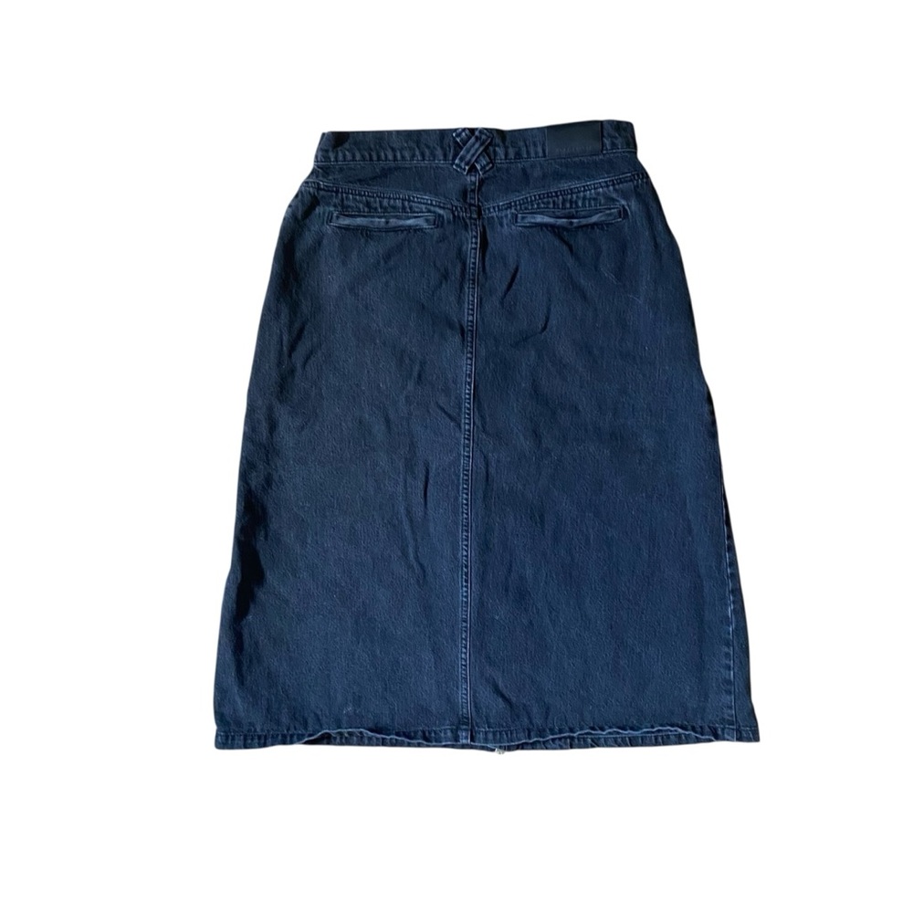 Mint Velvet Black Denim Midi Zip Skirt Size 8‎ - Picture 2 of 7